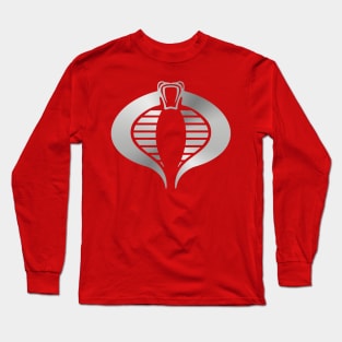 Crimson Guard Silver Cobra Logo Long Sleeve T-Shirt